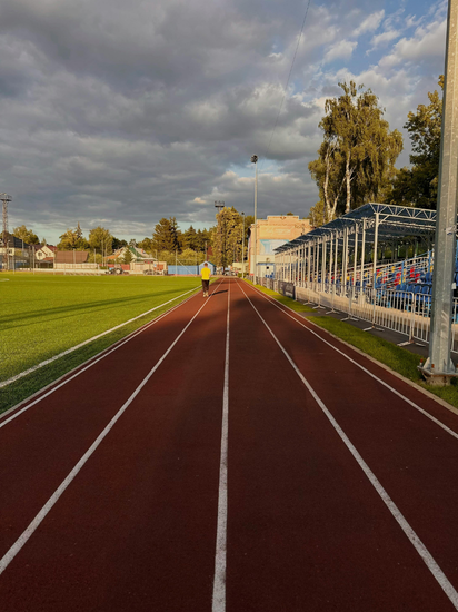 Athlete on the athletics track